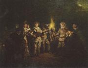 Jean antoine Watteau Die italienische Komodie china oil painting artist